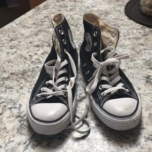 Black high top converse